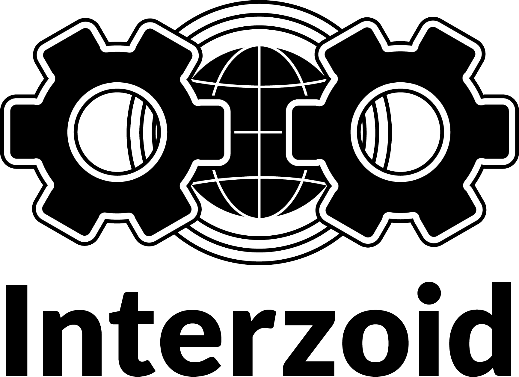 Interzoid monochrome black logo