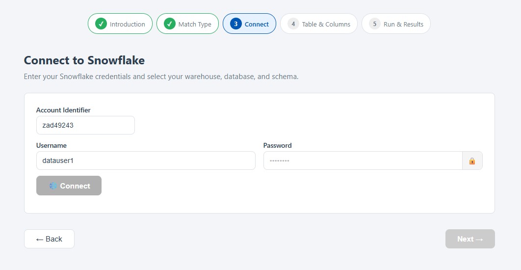 Connect to Snowflake
